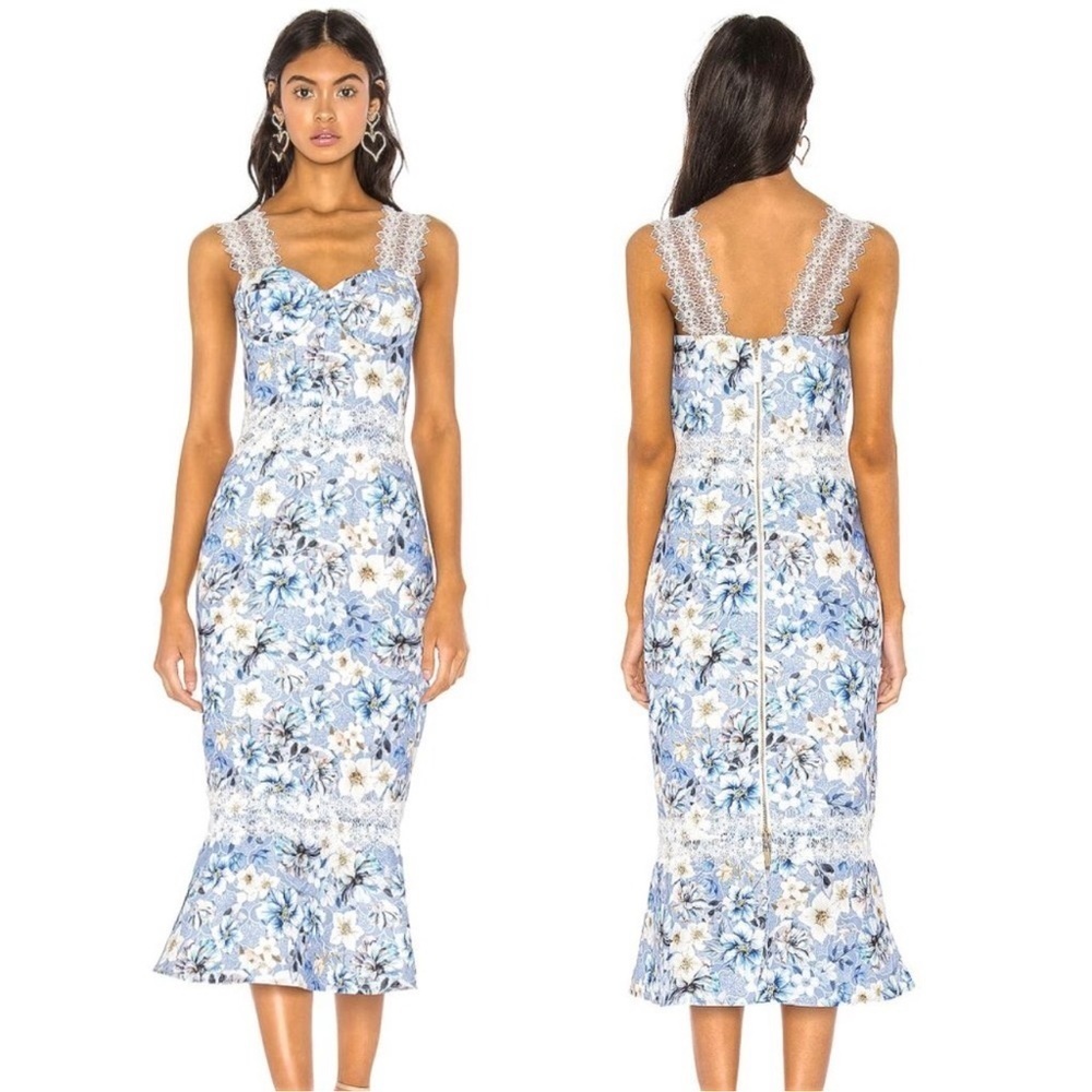 Bronx and Banco Yana Floral Midi Dress - Size Small worn once now!
